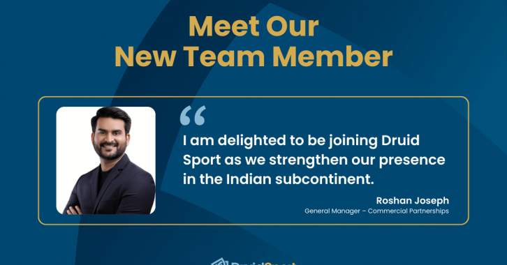 Druid Sport Appoints Roshan Joseph as General Manager — Commercial Partnerships, India